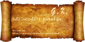 Gönczöl Katalin névjegykártya